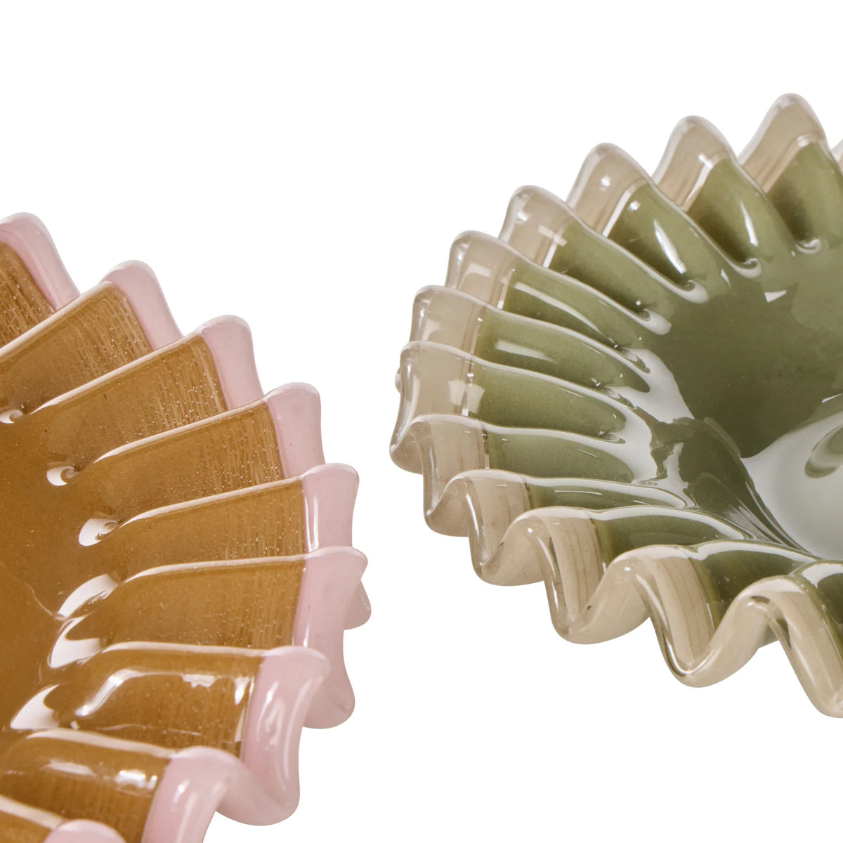 Sigrid Frill Dish Large Mustard & Pink
