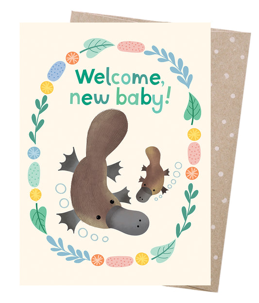 Welcome Baby Platypus Card - Earth Greetings