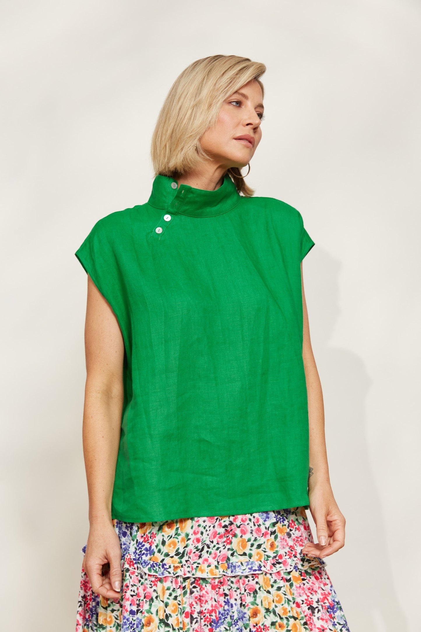 Halcyon Button Top - eb&ive