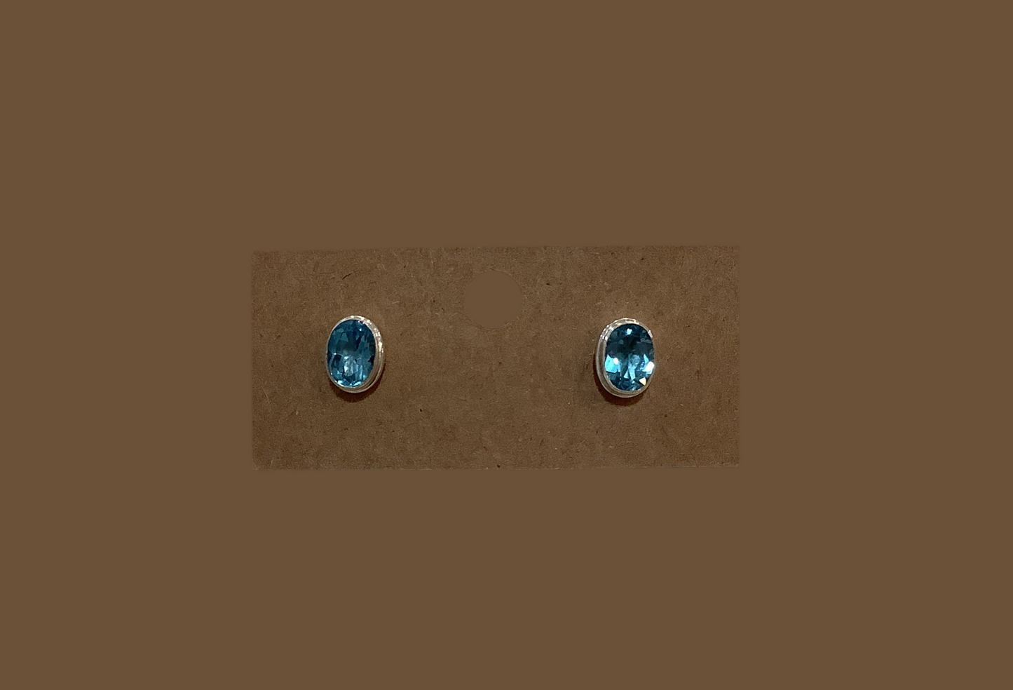 Blue Topaz Studs - Wayne Cuthell