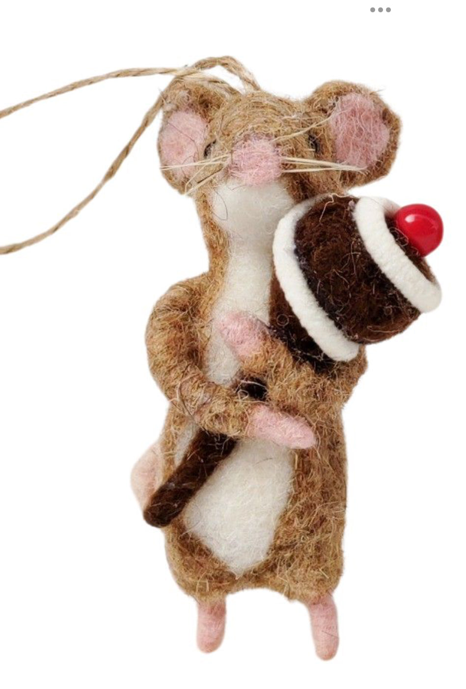 Mouse Feast Holding Lollipop & Pudding Hanging Decorations