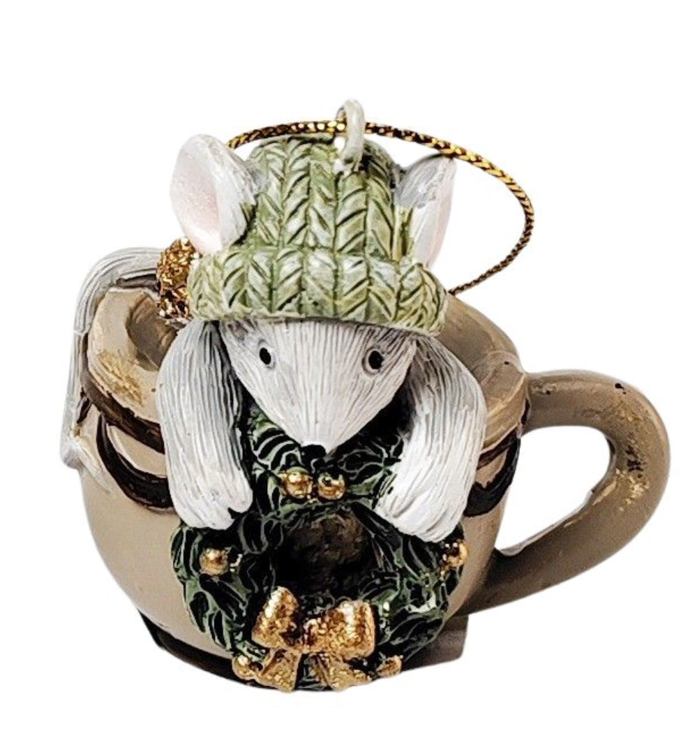Playful Christmas Mice Hanging Decorations