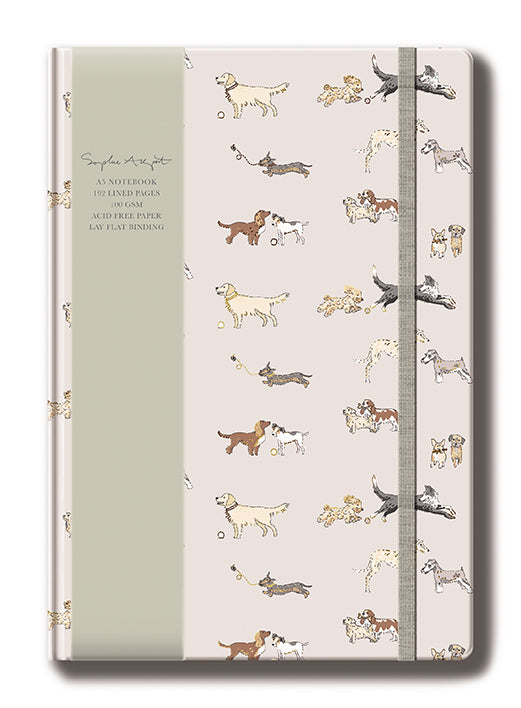 Sophie Allport A5 Hard Cover Notebook-Dogs