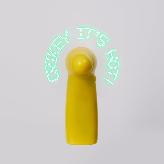 Crikey It’s Hot Light Up Fan Yellow