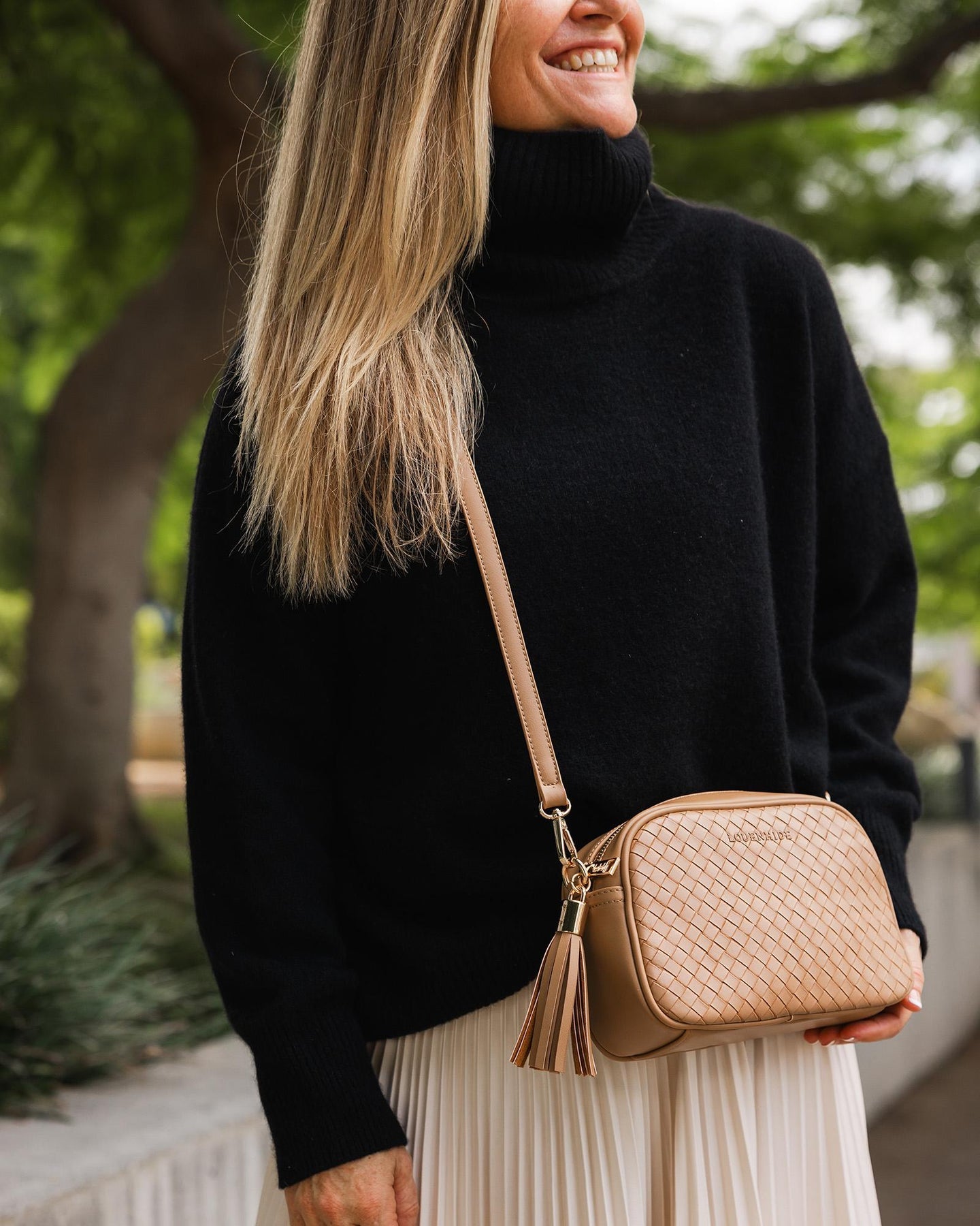 Jacinta Woven Crossbody Bag - Louenhide