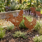 Garden Stake Rooster Lge