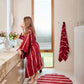 Ruby Rose Stripe Bamboo Terry Bath Robe