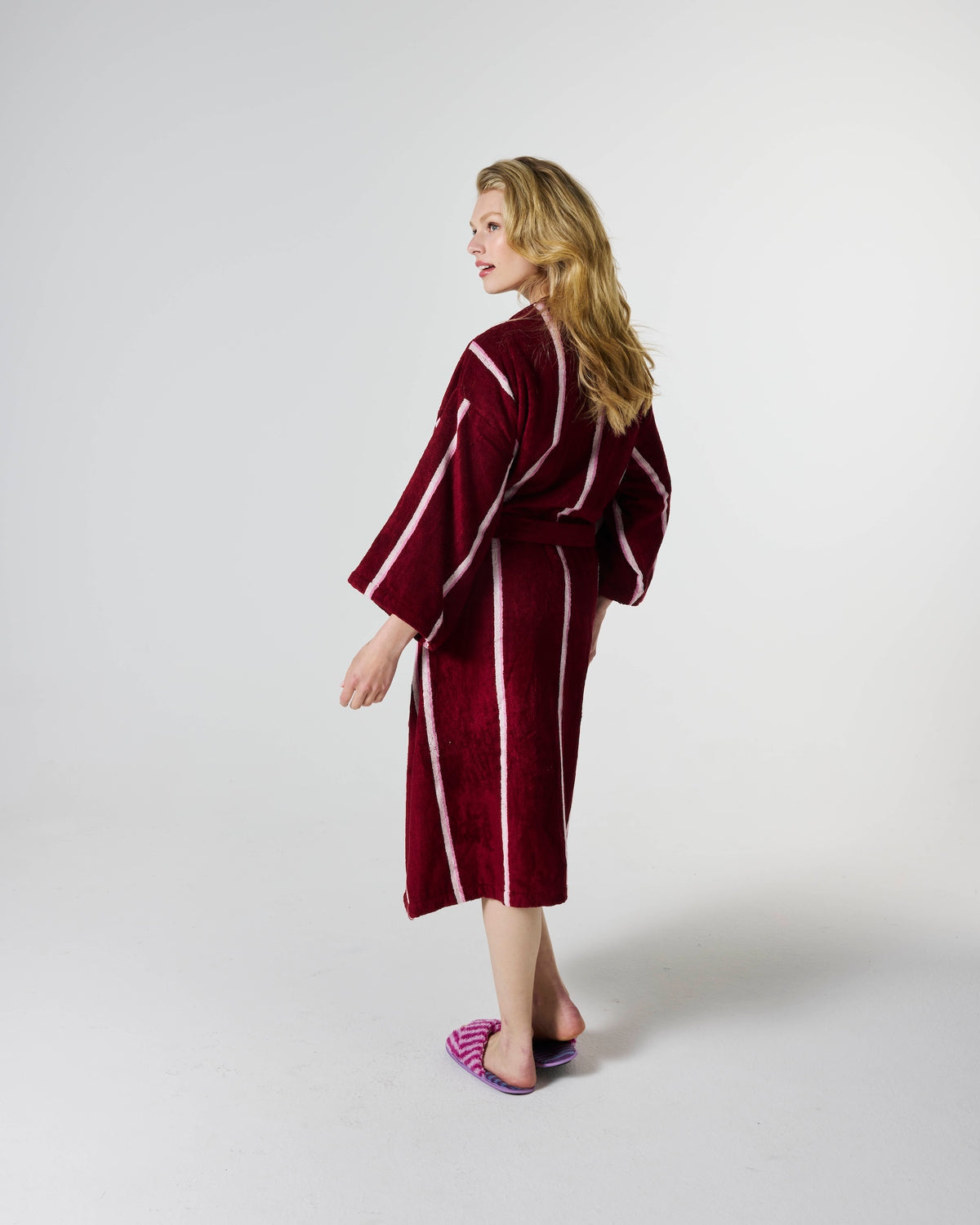 Ruby Rose Stripe Bamboo Terry Bath Robe