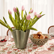 Lattice Woven Ceramic Green Bowl