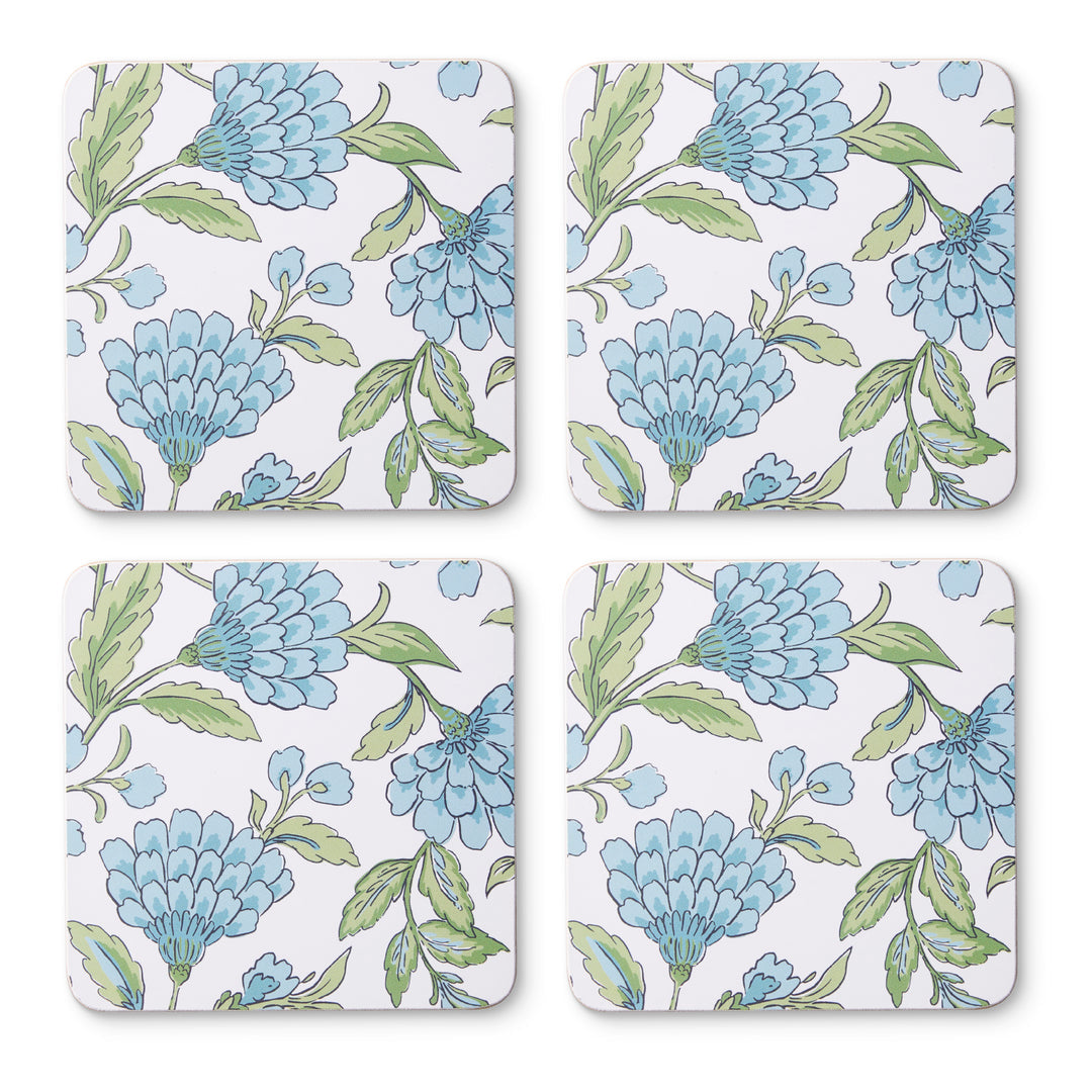 Georgia Blue Square Hard Coaster Set/4