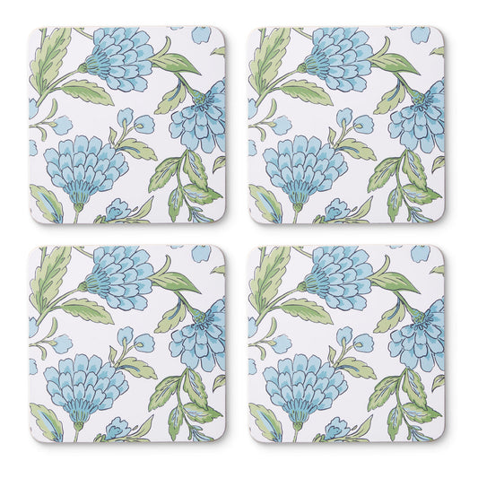 Georgia Blue Square Hard Coaster Set/4