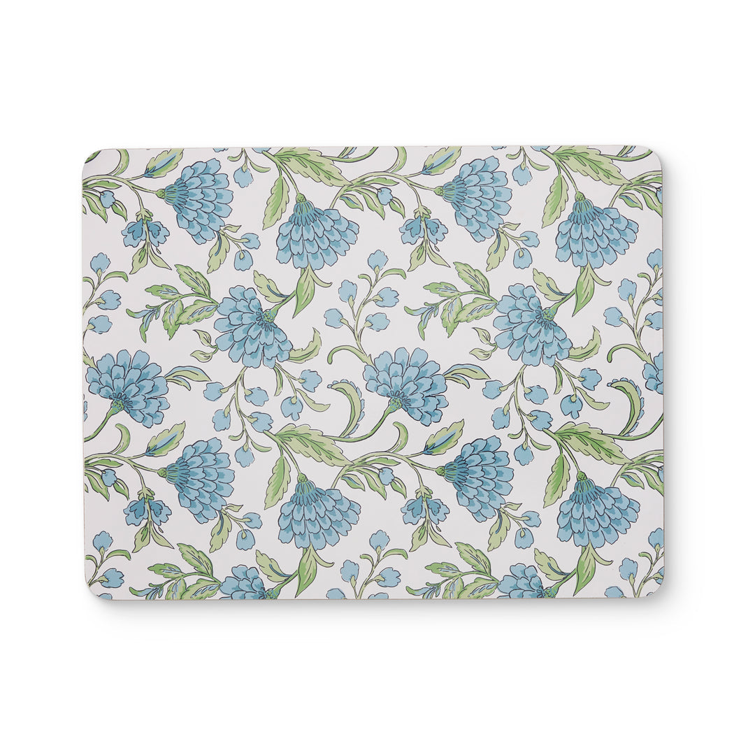 Georgia Blue Rectangle Hard Placemat S/4