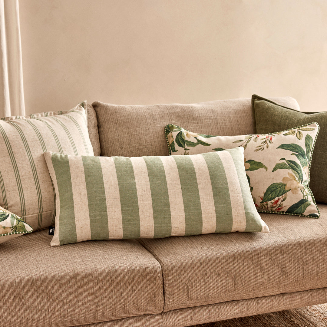 Rye Spruce Stripe Cushion