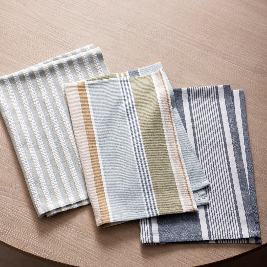 Fairhaven Blue/Green Teatowel Pack/3