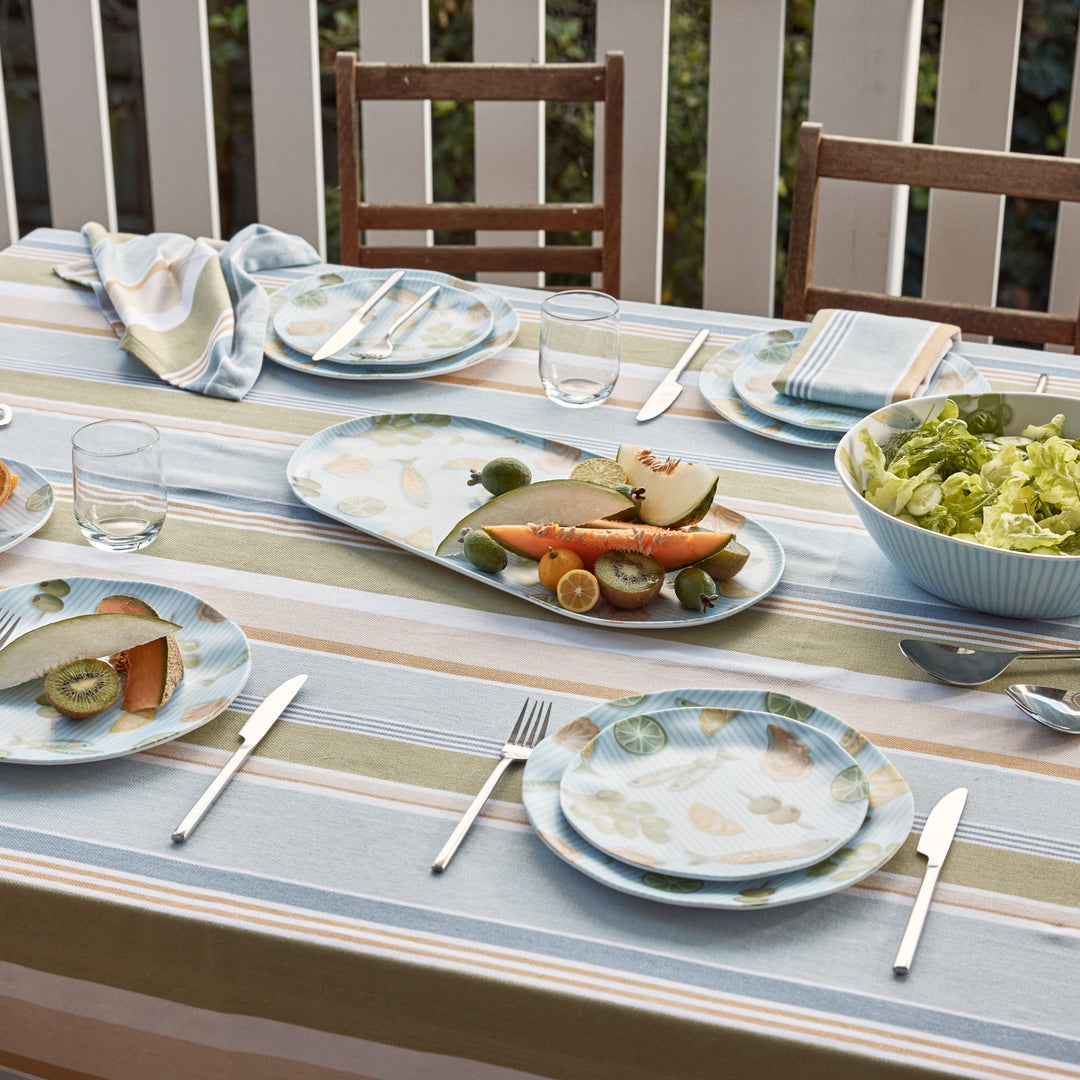 Fairhaven Blue/Green Tablecloth 150x350cm