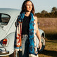Palm Cotton Blue Scarf