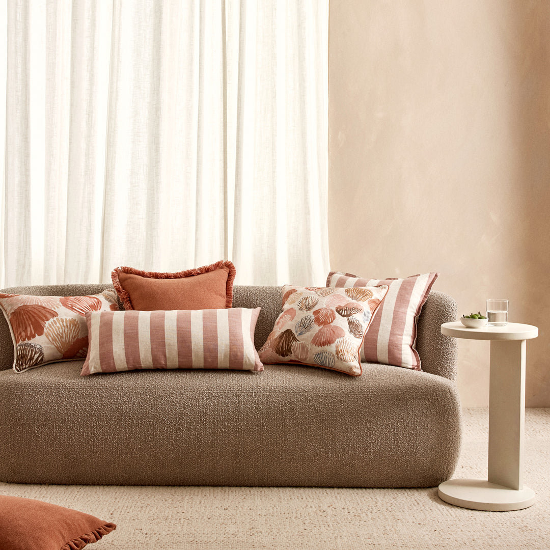 Rye Rosewood Stripe Cushion 50cm