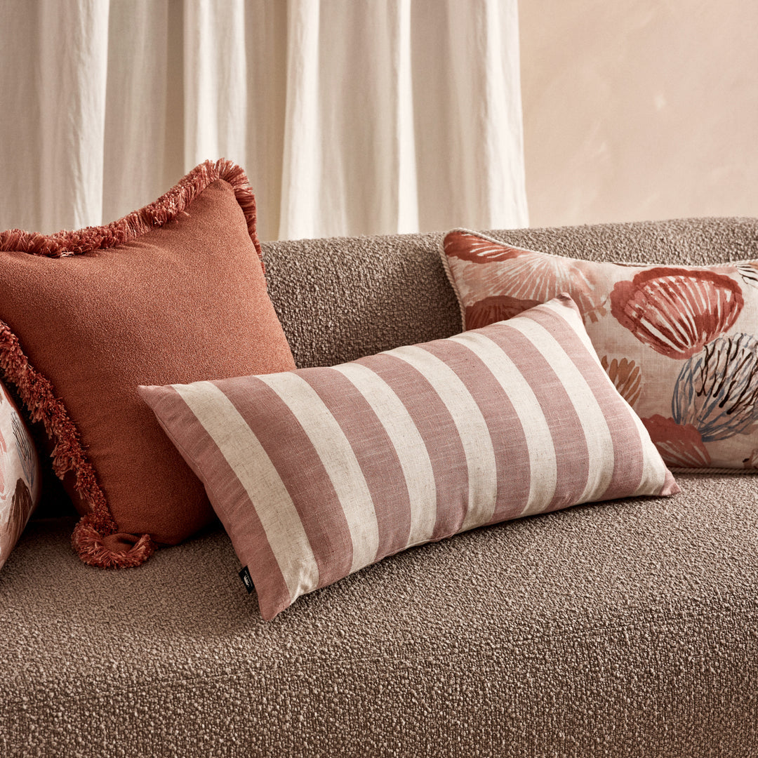 Rye Rosewood Stripe Cushion