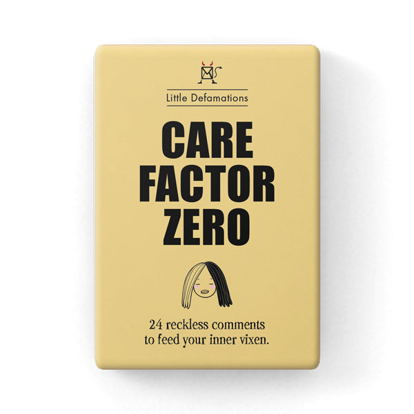 Care Factor Zero Cards - Defamations