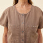 Preston Button Top