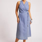 Dusk Denim Wrap Dress
