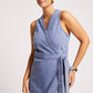 Dusk Denim Wrap Dress