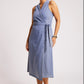 Dusk Denim Wrap Dress