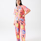 Isabelle Sunset Adult Organic Cotton Short Sleeve Shirt & Pant Pyjama Set