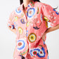 Isabelle Sunset Adult Organic Cotton Short Sleeve Shirt & Pant Pyjama Set