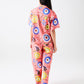 Isabelle Sunset Adult Organic Cotton Short Sleeve Shirt & Pant Pyjama Set
