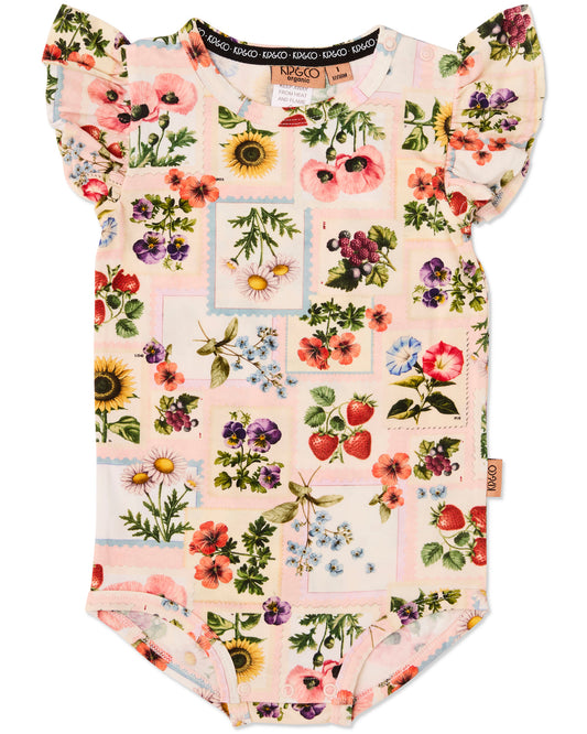 Sweet Life Organic Short Sleeve Frill Romper