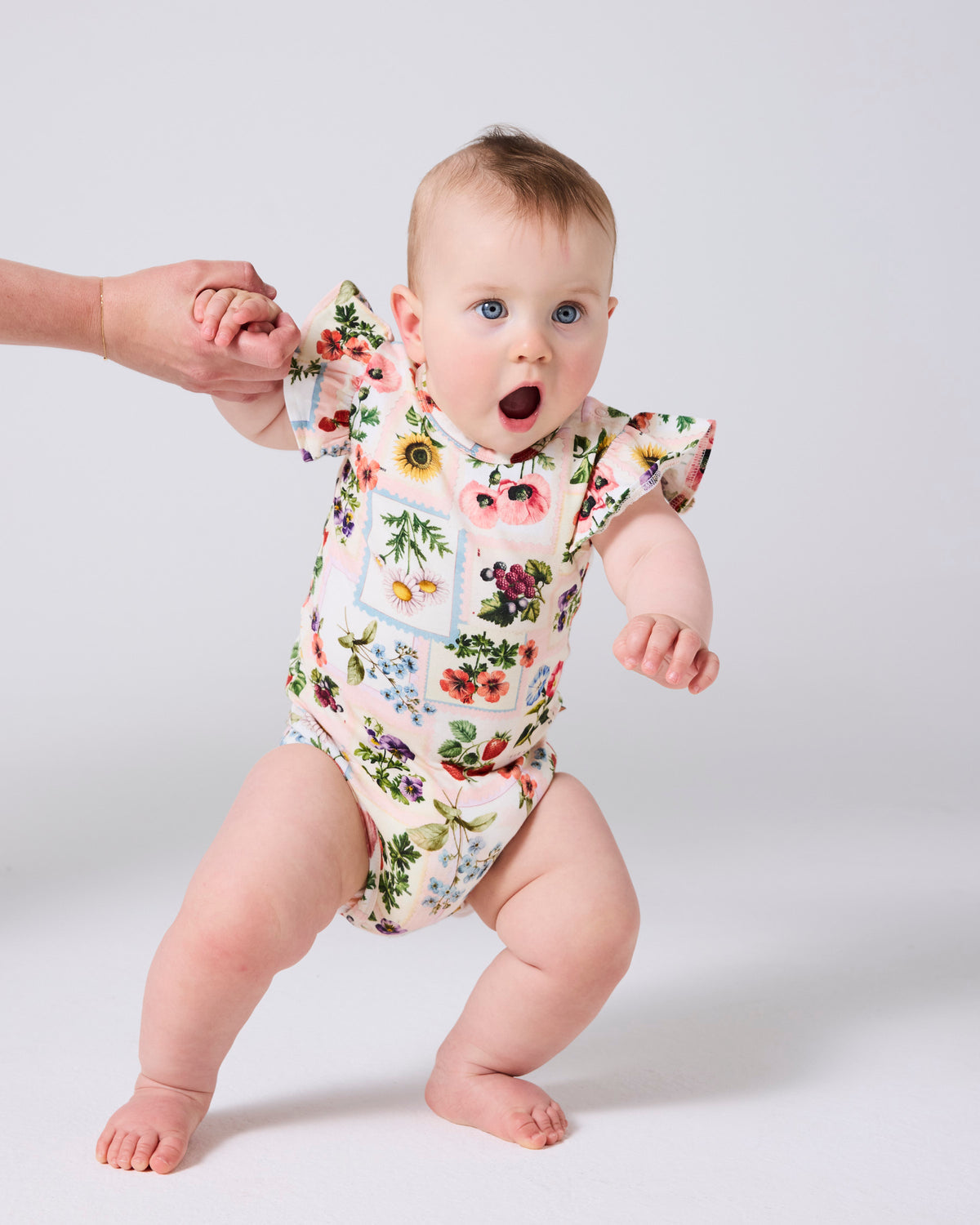 Sweet Life Organic Short Sleeve Frill Romper