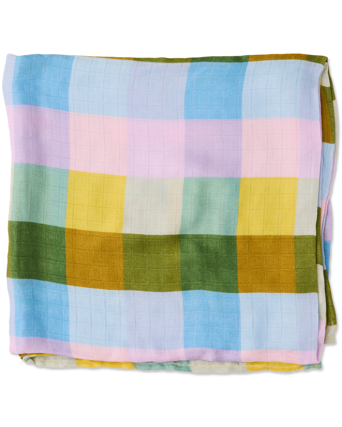 Sorbet Tartan Bamboo Swaddle