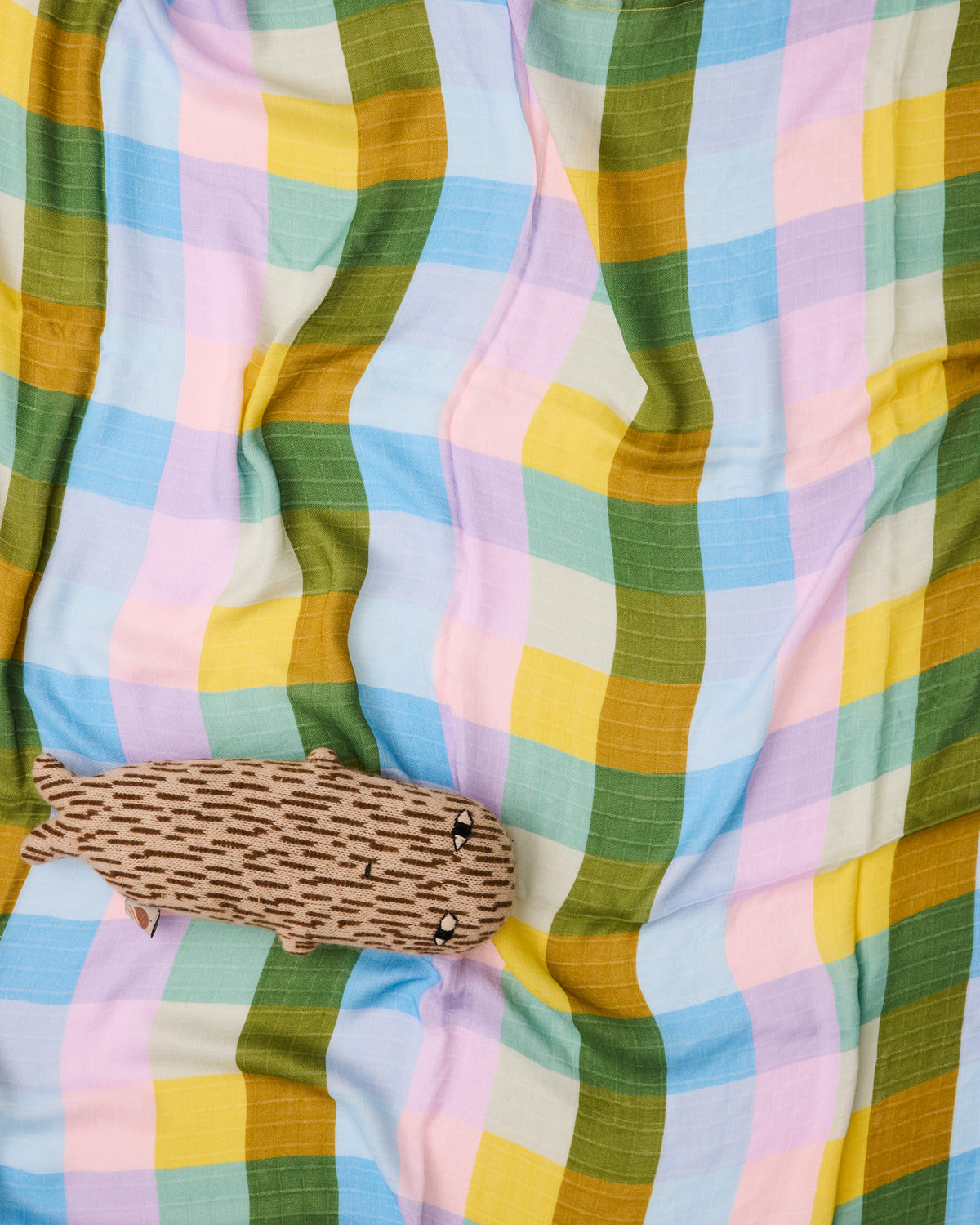 Sorbet Tartan Bamboo Swaddle