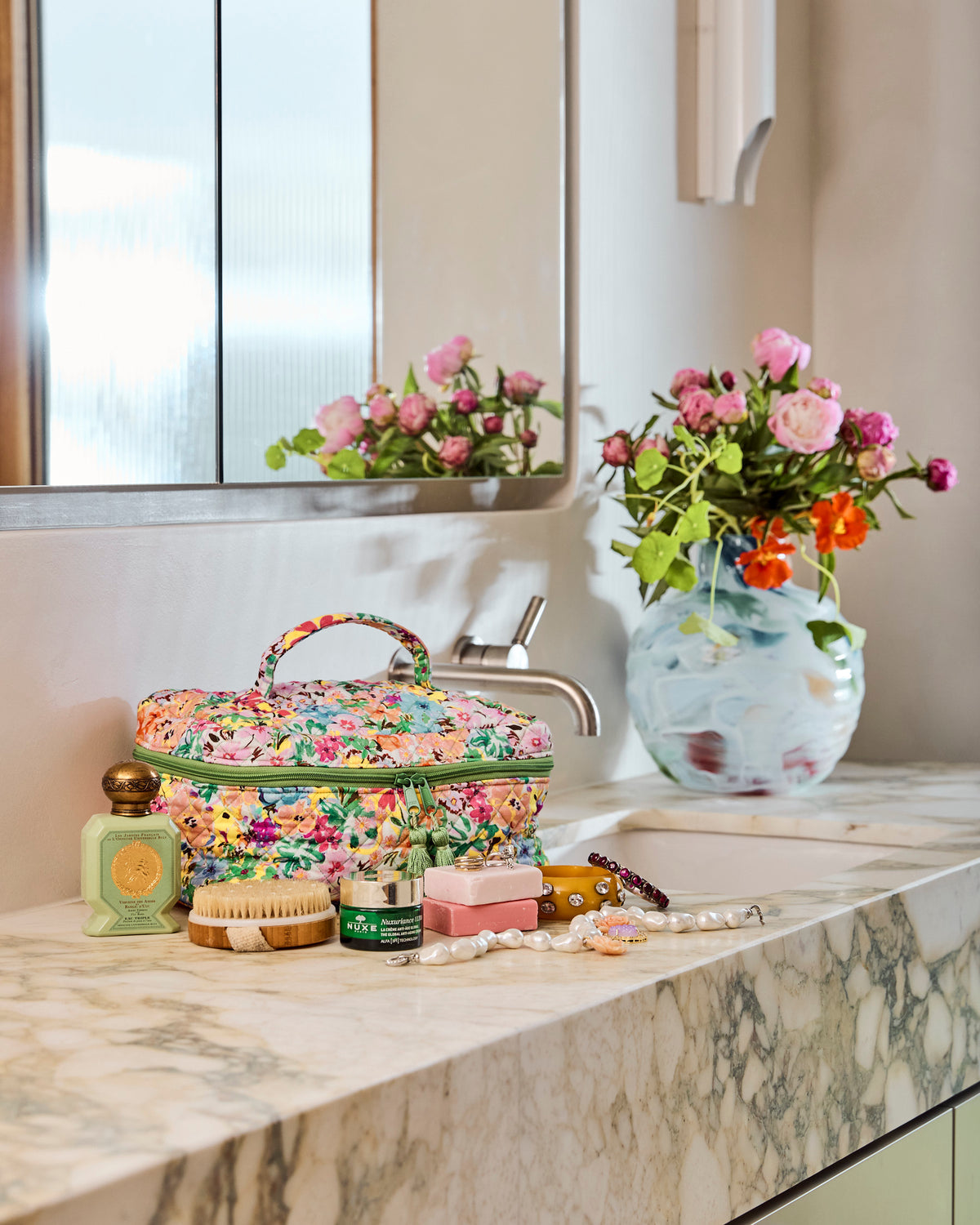 Alfresco Quilted Cotton Toiletry Case