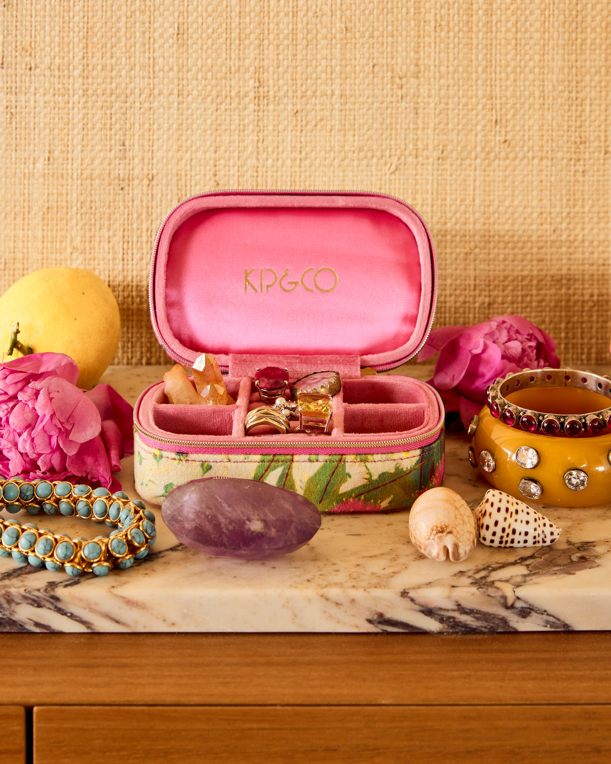 Bush Blossom Travel Velvet Jewellery Box