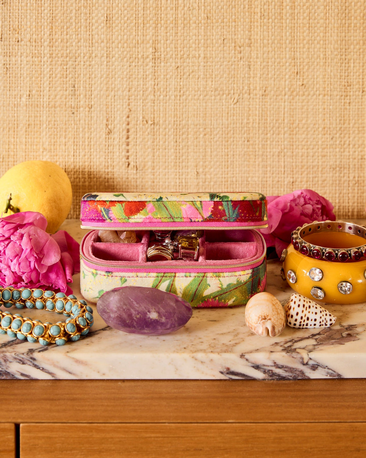 Bush Blossom Travel Velvet Jewellery Box