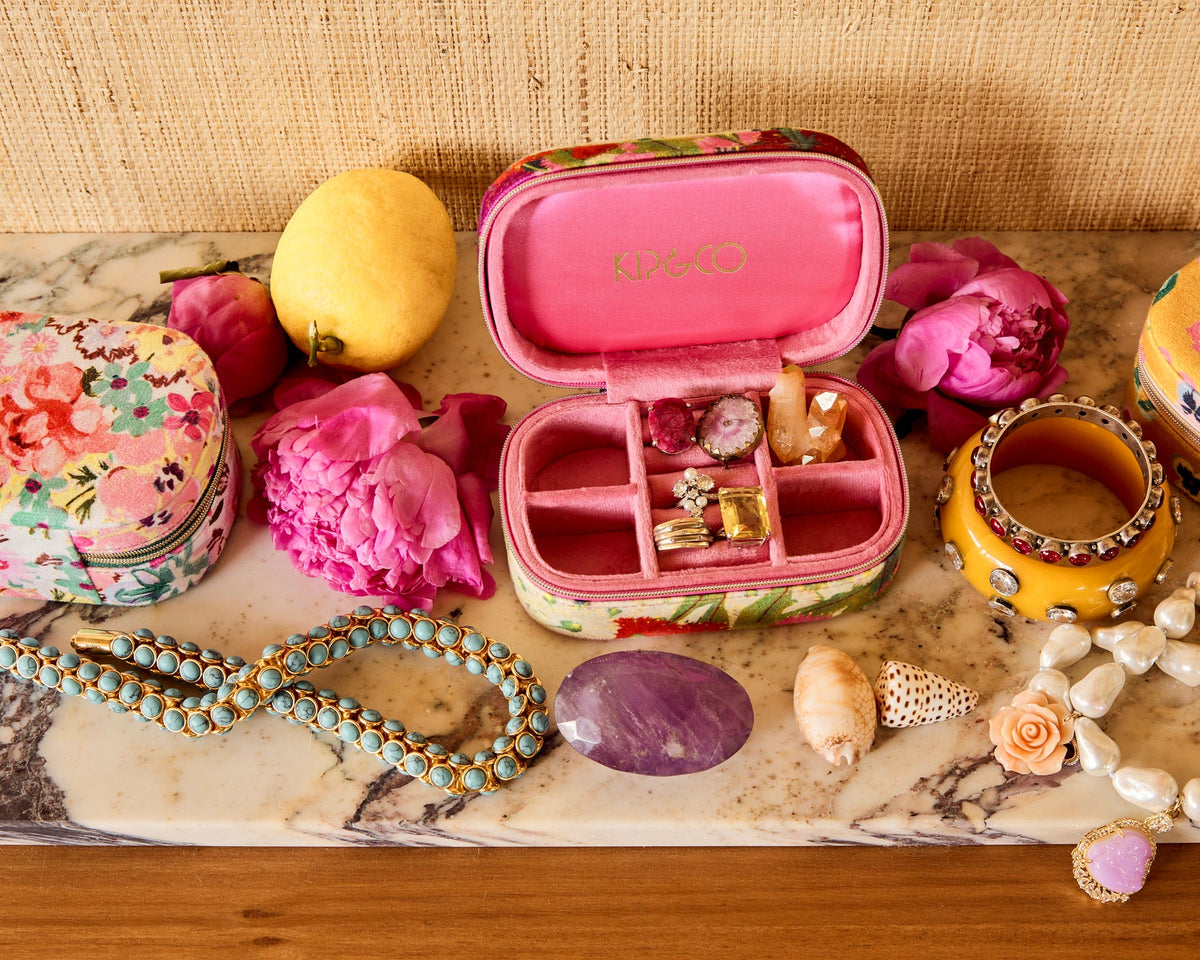 Bush Blossom Travel Velvet Jewellery Box