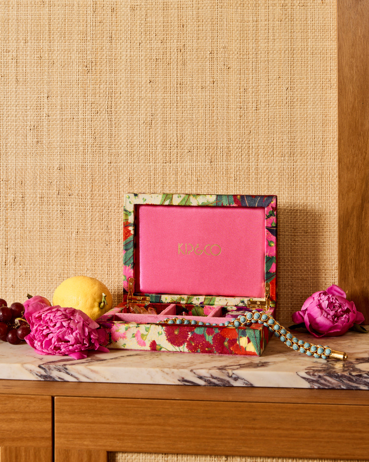 Bush Blossom Velvet Jewellery Box Small