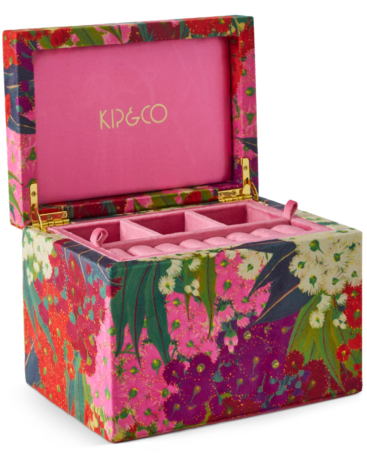 Bush Blossom Velvet Jewellery Box Large