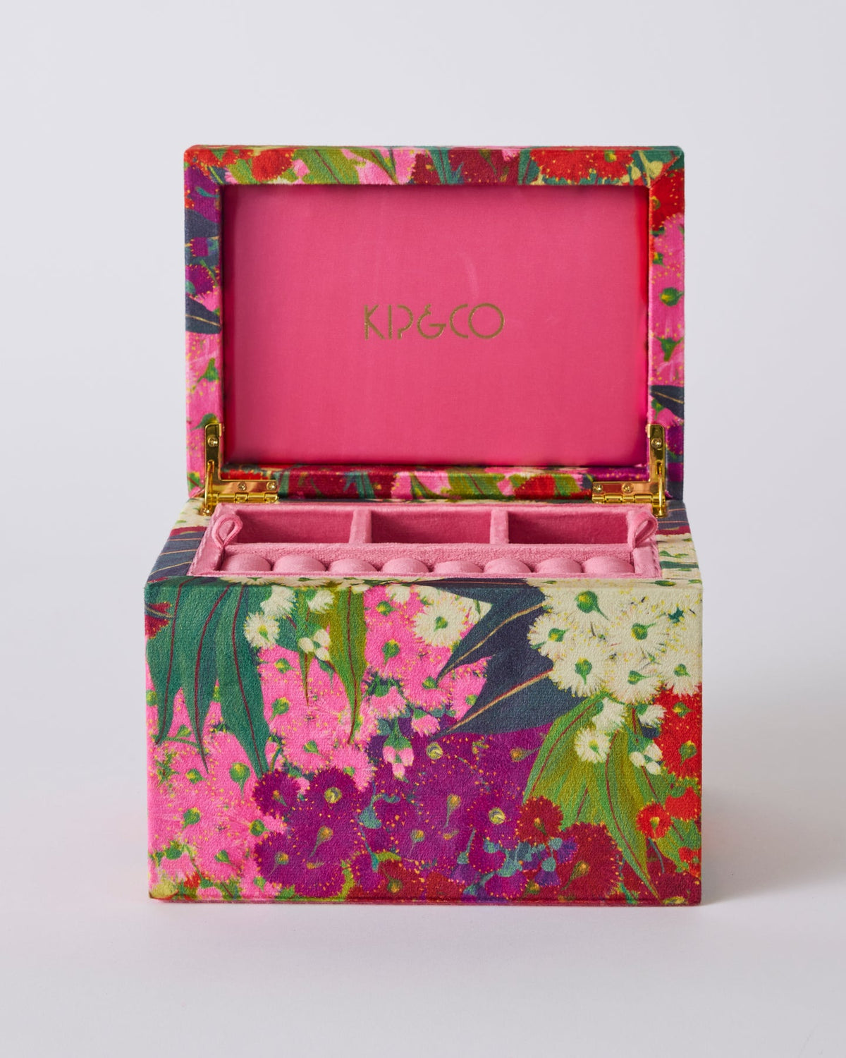 Bush Blossom Velvet Jewellery Box Large
