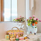 Pretty Pansy Quilted Cotton Toiletry Case
