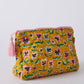 Pretty Pansy Quilted Cotton Toiletry Purse