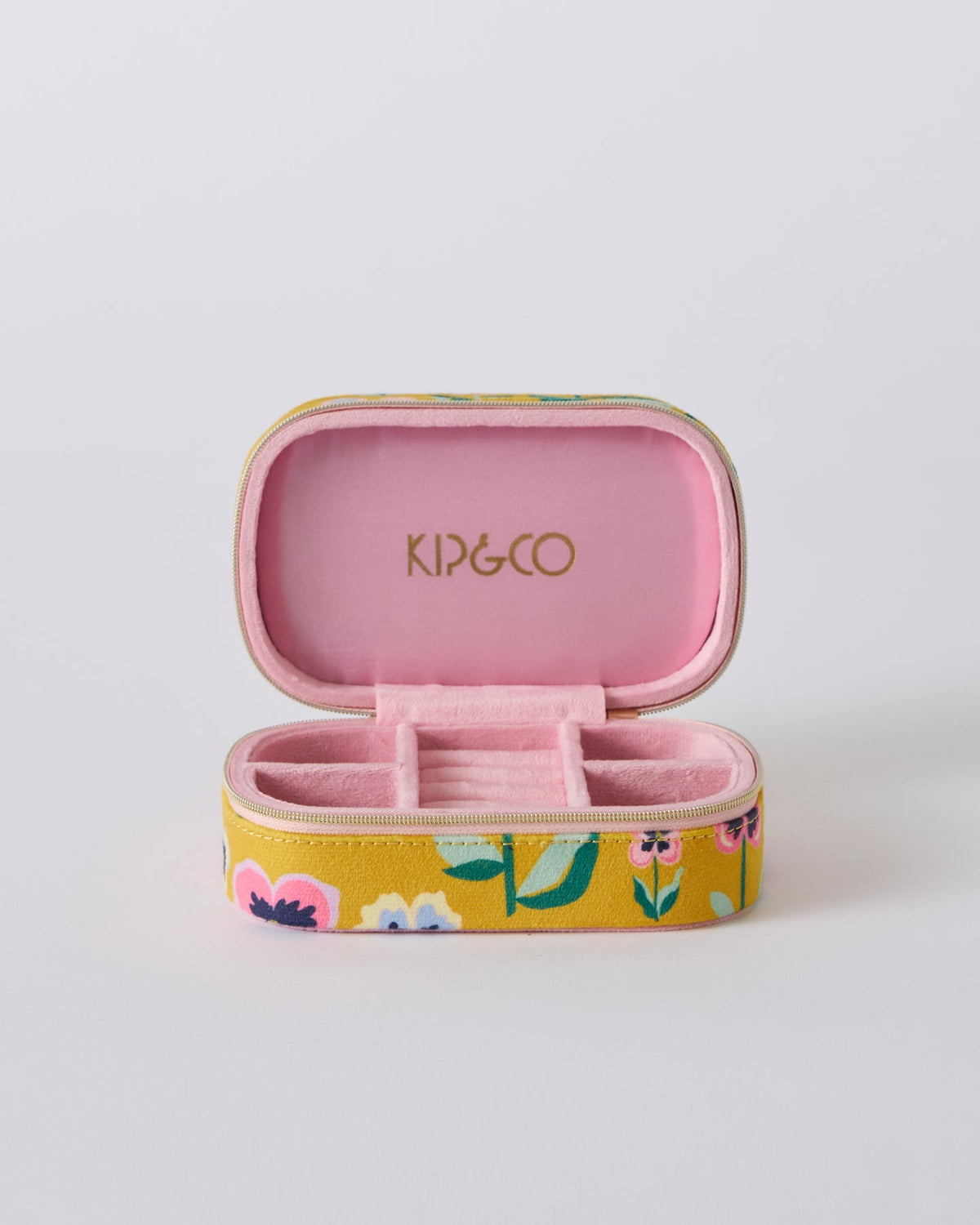 Pretty Pansy Travel Velvet Jewellery Box