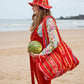 Ciao Stripe Terry Oversized Beach Bag