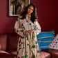 Hydrangea Pink Linen Robe