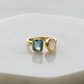 Skylar Ring Moonstone/Blue Topaz