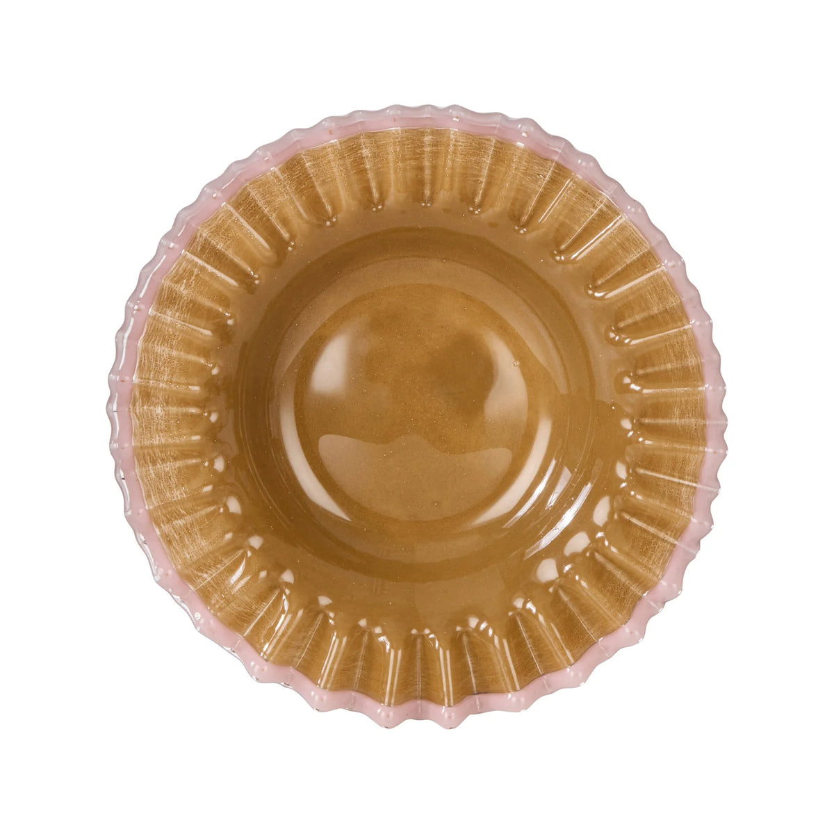 Sigrid Frill Dish Large Mustard & Pink