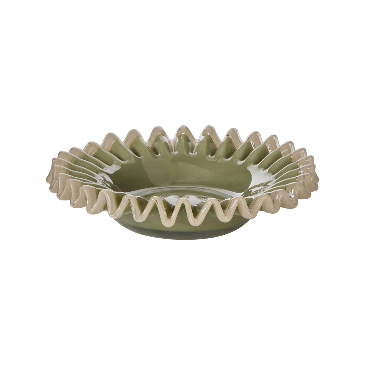 Sigrid Frill Dish Small Green & Grey