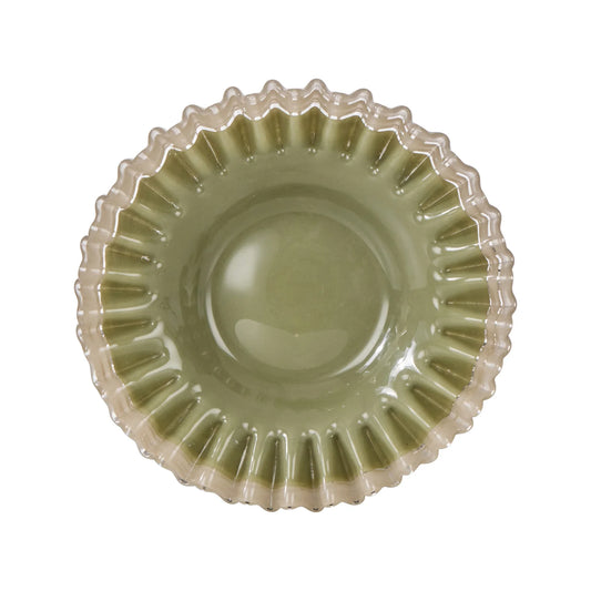 Sigrid Frill Dish Small Green & Grey